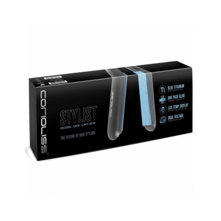 Stylist Blue Titanium LCD Piastra per Capelli Corioliss
