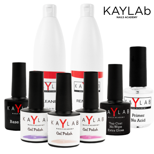 Kit Smalto Gel Semipermanente Unghie Kaylab Kayla