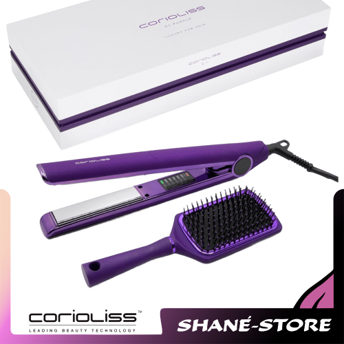 C1 Purple Piastra + Spazzola Paddle Kit Combo 2024 Corioliss