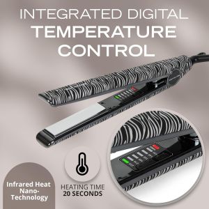 C1 Silver Zebra Soft Touch Piastra per Capelli Titanium... 2