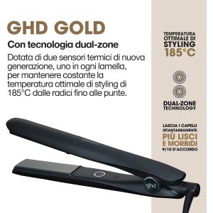 Gold Styler 2025 Black Piastra con Garanzia Ufficiale GHD 2