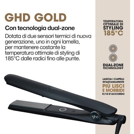 Gold Styler 2025 Black Piastra con Garanzia Ufficiale GHD