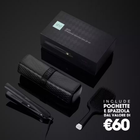 Gold Gift Set Natale Piastra + Spazzola + Bag GHD
