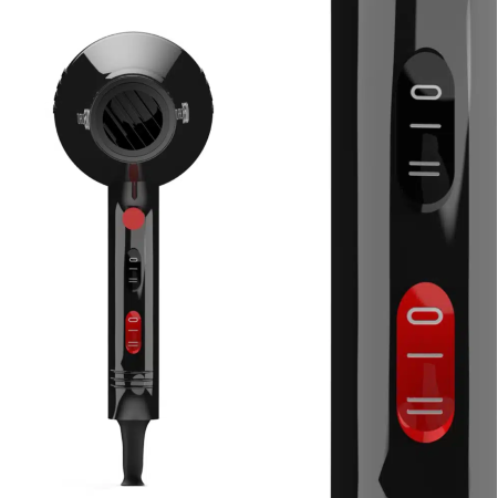 Turbo 6500 Phon Asciugacapelli 2000w Black Melcap