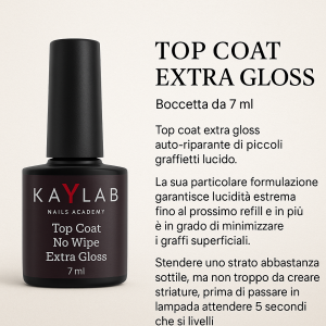 Top Coat No Wipe Extra Gloss 7 ml Senza Dispersione... 2