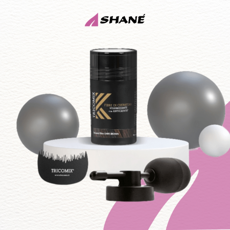 Starter Kit Fibre di Cheratina Polverina + Applicatore + Pettine Tricomix