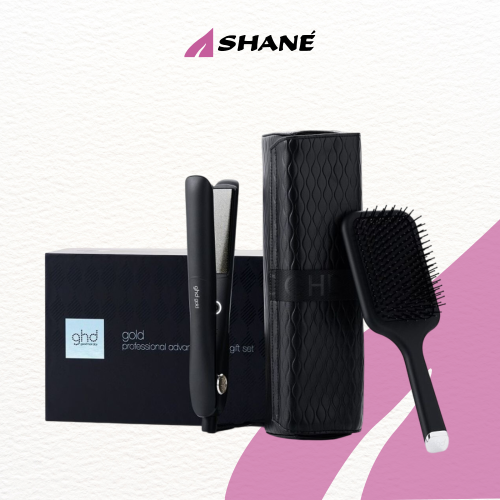 Gold Gift Set Natale Piastra + Spazzola + Bag GHD
