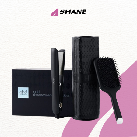 Gold Gift Set Natale Piastra + Spazzola + Bag GHD