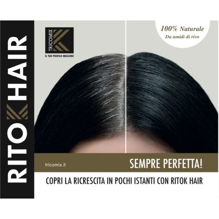 Ritok Hair Polvere Coprente per Ritocco Ricrescita 4g Tricomix
