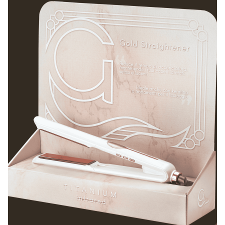 Gold Straightner Titanium Infrared 230° Styler Piastra Infrarossi Goby Pro
